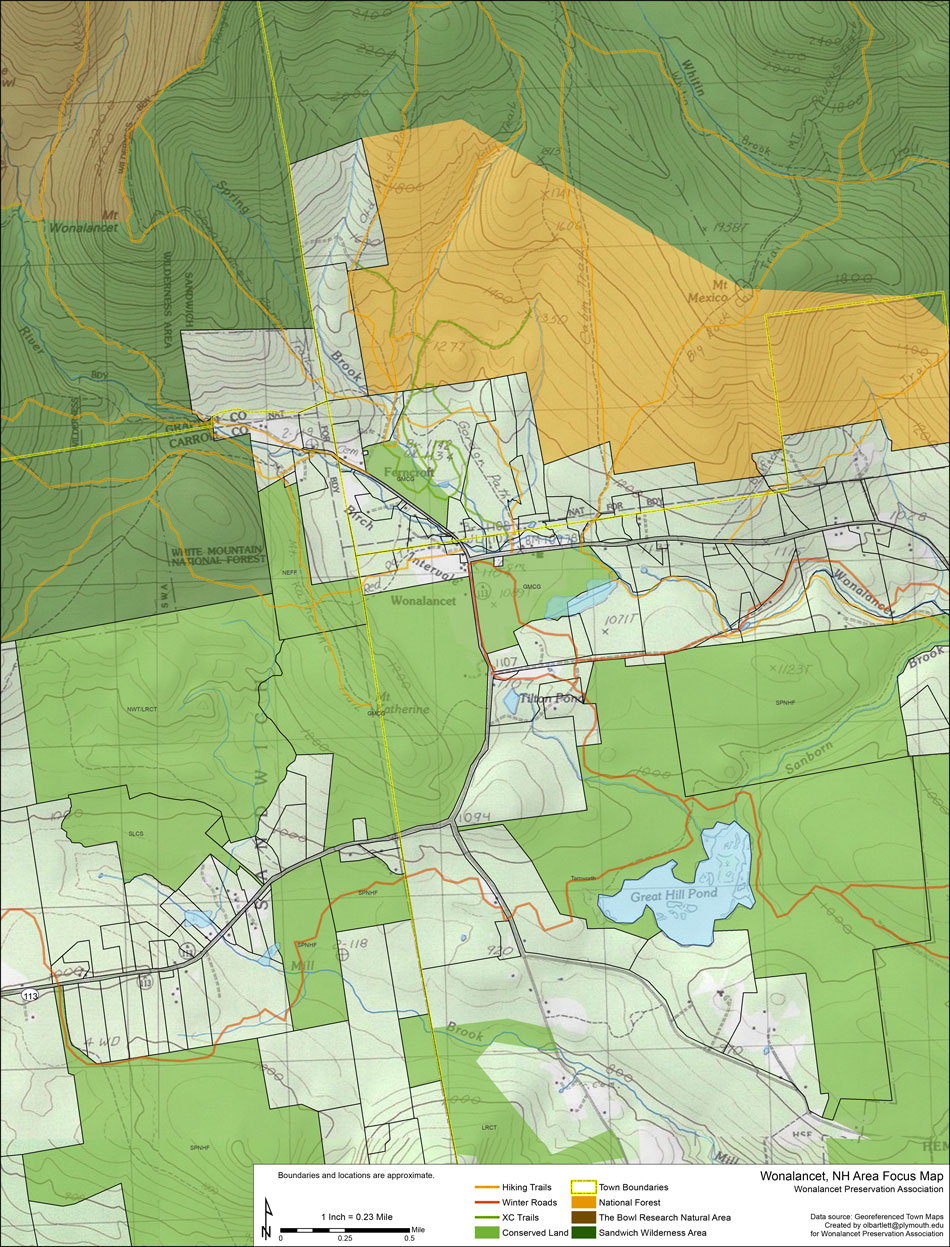 New Map of wonalancet 2014